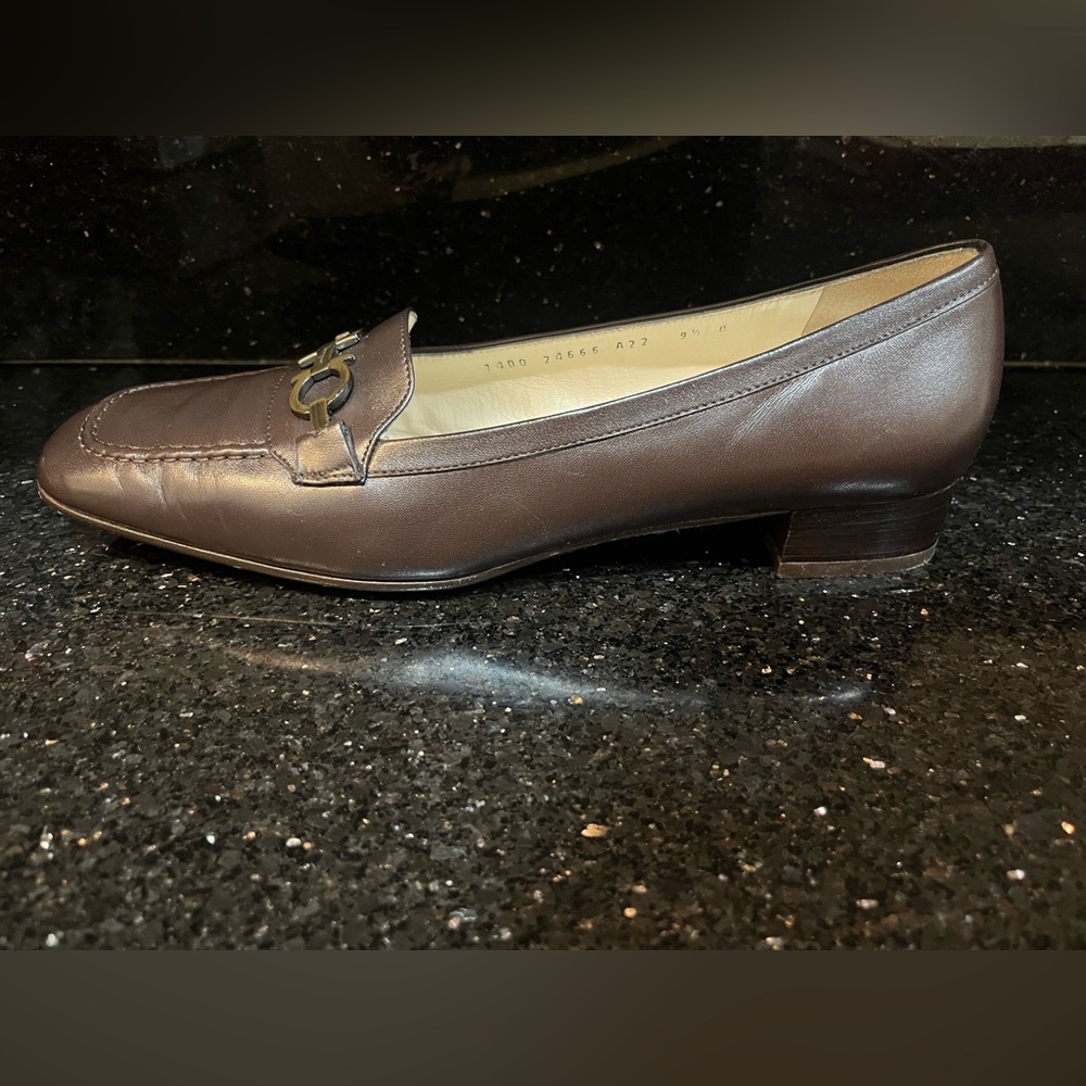 Salvatore Ferragamo Dark Brown Leather Loafers - Picture 2 of 6